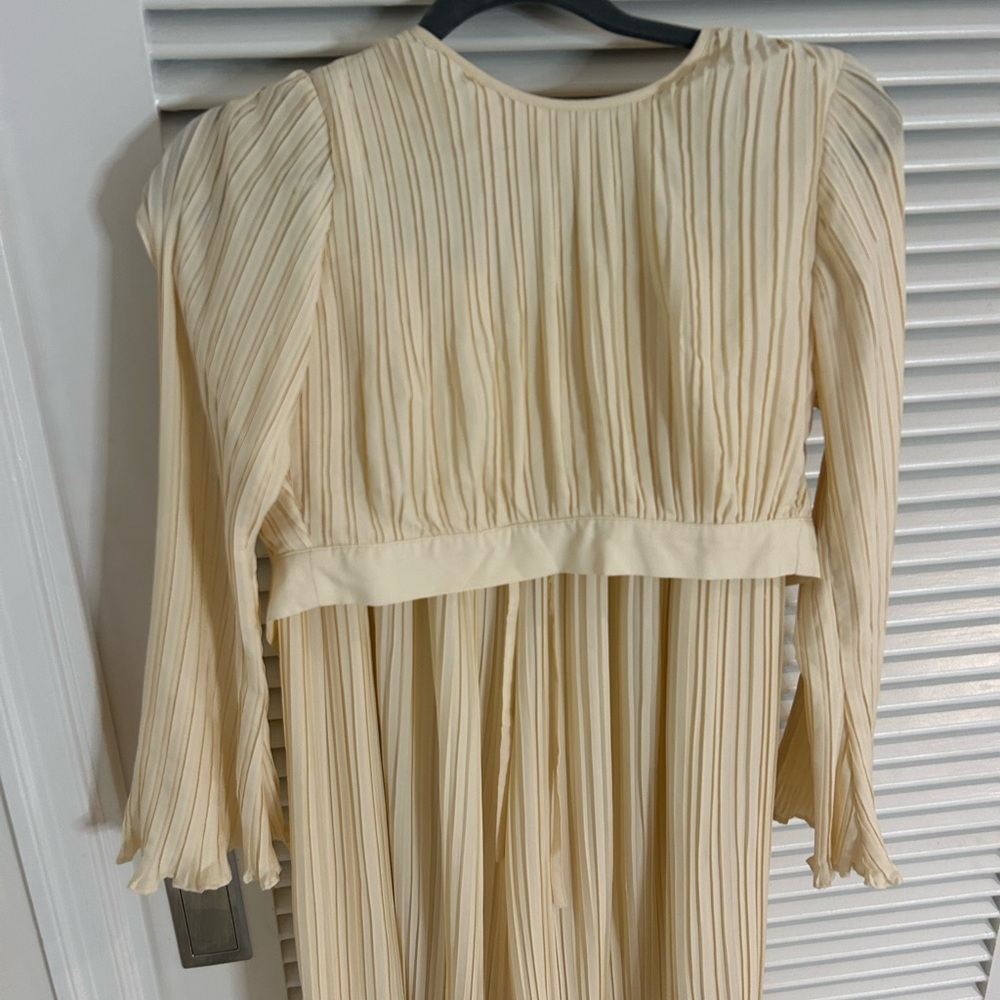 Elegant Cream Pleated costume